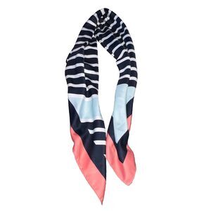 Scarf 36 x 36  Pink Blue and White Preppy Casual,  Neck, Purse Accessory, Work